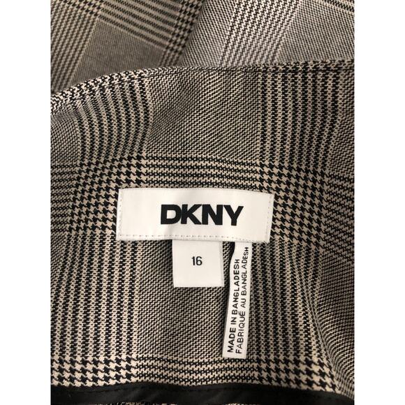 DKNY Twill Plaid Pants Women's Size 16 Slim Leg Ankle Length  NEW - Picture 7 of 8